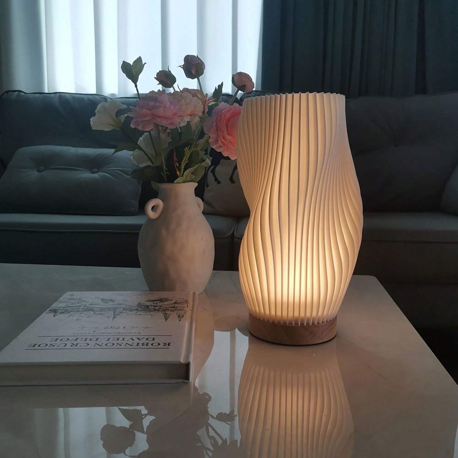 Incandia Wellenförmige Tischlampe