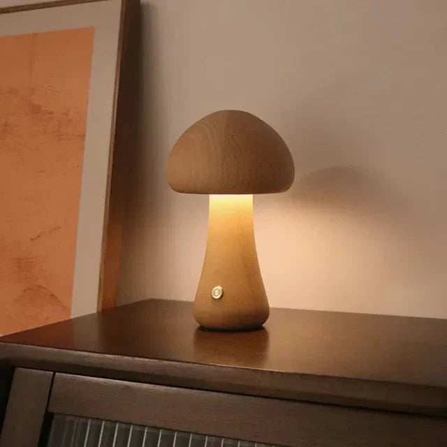 Shimmer - Pilz - Tischlampe - Tischlampe - Holz - Müller Mode